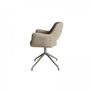 Modern Simple Veneto Rotating Office Chair With Metal Legs(yellow)