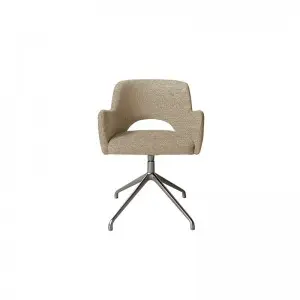 Modern Simple Veneto Rotating Office Chair With Metal Legs(yellow)