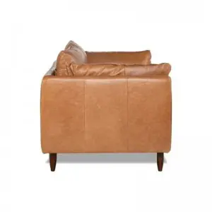 Modern Simple Elegant and Fashionable High-set timber legs Eton Leather Sofa
