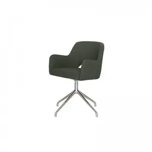 Modern Simple Veneto Rotating Office Chair With Metal Legs(yellow)