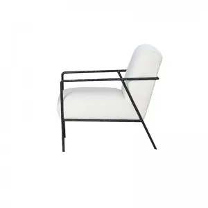 Modern Simple Versatile Comfortable Lazy Iron Box Slim Frame Fabric Armchair