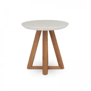 Modern Simple Casual Versatile Terrazzo Countertop Manhattan Occasional Side Table