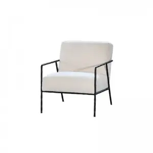 Modern Simple Versatile Comfortable Lazy Iron Box Slim Frame Fabric Armchair