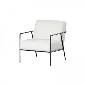 Modern Simple Versatile Comfortable Lazy Iron Box Slim Frame Fabric Armchair