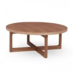 Modern Simple Natural Versatile Elm Circular Nikki Coffee Table