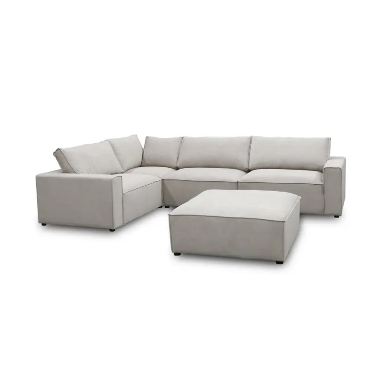 Modern Simplicity Leisure Versatile Fashion Bumia Modular Sofa 4—1seat left+armless+corner+1seat right+ottoman