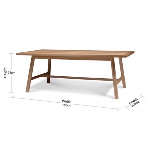 Modern Simple Natural Versatile Herringbone Wood Grain Desktop Taylor Dining Table