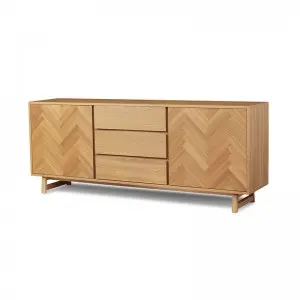 Modern Simple Natural Versatile Herringbone Wood Grain Taylor Buffet