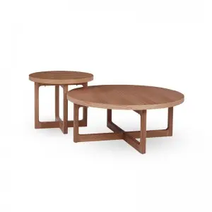Modern Simple Natural Versatile Elm Circular Nikki Coffee Table