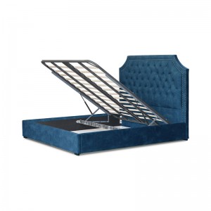 Modern Luxurious Elegant Romantic Simple Parisian Tufted Bed with Storage