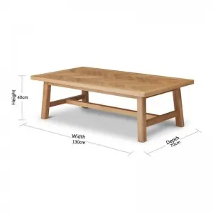 Modern Simple Natural Versatile Herringbone Wood Grain Desktop Taylor Coffee Table