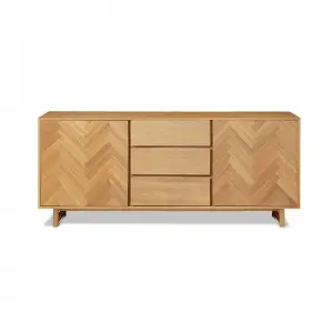 Modern Simple Natural Versatile Herringbone Wood Grain Taylor Buffet