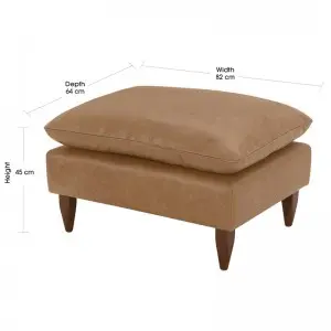 Modern Simple Elegant and Fashionable High-set timber legs Eton Leather Sofa