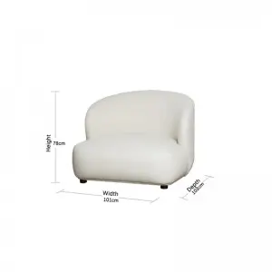 Modern Simple Versatile Elegant Tubby Fabric Occasional Chair