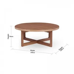 Modern Simple Natural Versatile Elm Circular Nikki Coffee Table