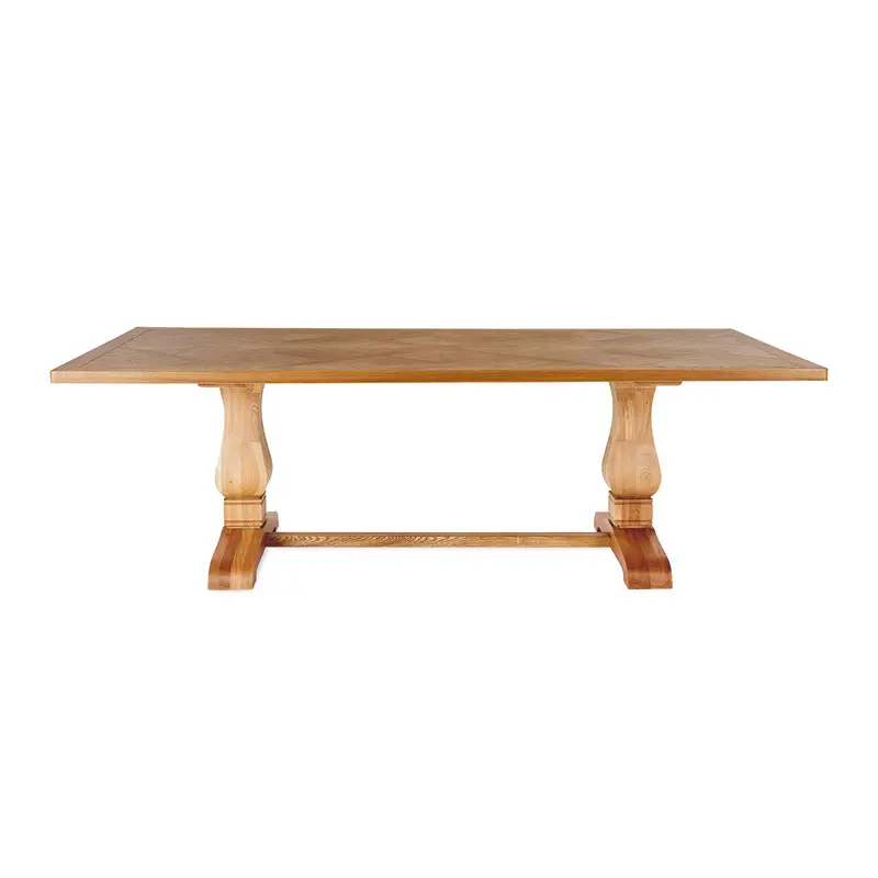 Natural Simple Retro Magnificent Wooden Rectangular Georgie Dining Table