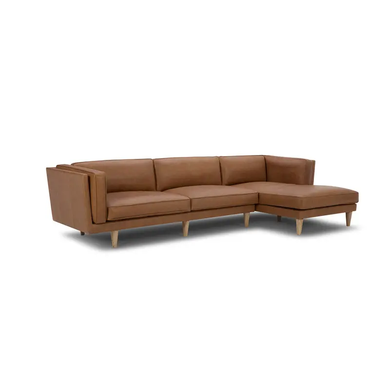 Modern Minimalist Fashionable Retro Comfortable Berlin Leather Modular Sofa —3seater+chaise1 1.2