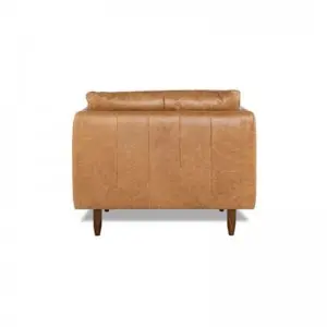 Modern Simple Elegant and Fashionable High-set timber legs Eton Leather Sofa