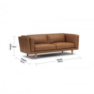 Modern Minimalist Fashionable Retro Comfortable Berlin Leather Modular Sofa