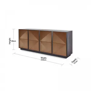 Modern Elegant Retro Luxurious Versatile Bordeaux Buffet