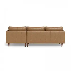 Modern Simple Elegant and Fashionable High-set timber legs Eton Leather Sofa