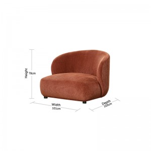Modern Simple Versatile Elegant Tubby Fabric Occasional Chair