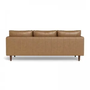 Modern Simple Elegant and Fashionable High-set timber legs Eton Leather Sofa