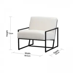 Modern Simple Versatile Comfortable Lazy Iron Frame Box Occasional Armchair