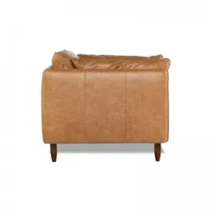 Modern Simple Elegant and Fashionable High-set timber legs Eton Leather Sofa