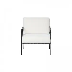 Modern Simple Versatile Comfortable Lazy Iron Box Slim Frame Fabric Armchair