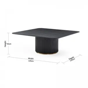 Modern Simple Exquisite Luxurious Black Oak Lantine Coffee Table